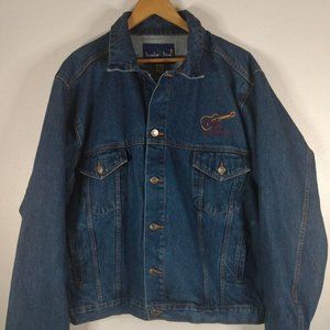 Loretta Lynn Denim Jacket Hurricane Mills TN Mens XL Blue Paradise Point Trucker